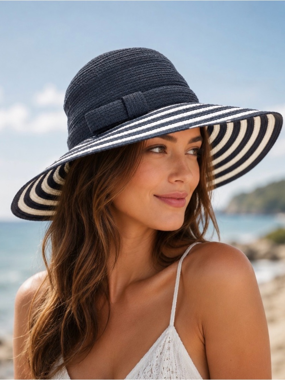 Kate Spade New York striped sun hat